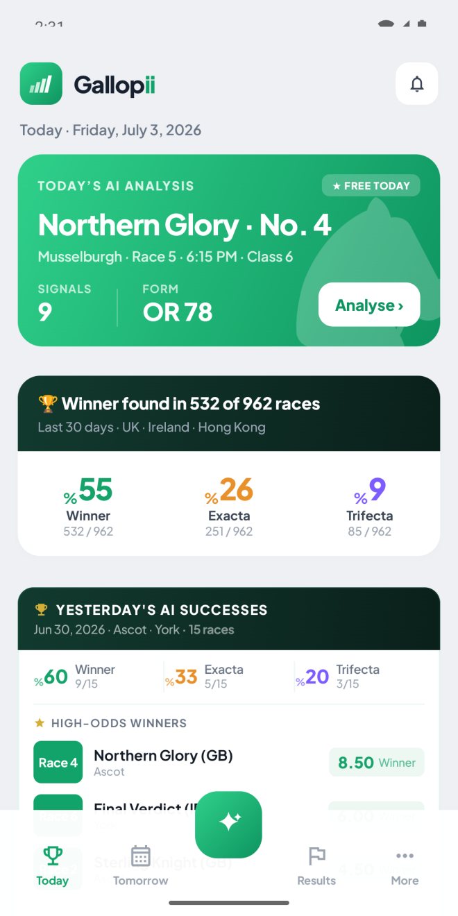 Today - race card and the AI Pick of the Day